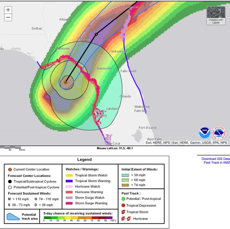 Hurricane Idalia wind probabilities