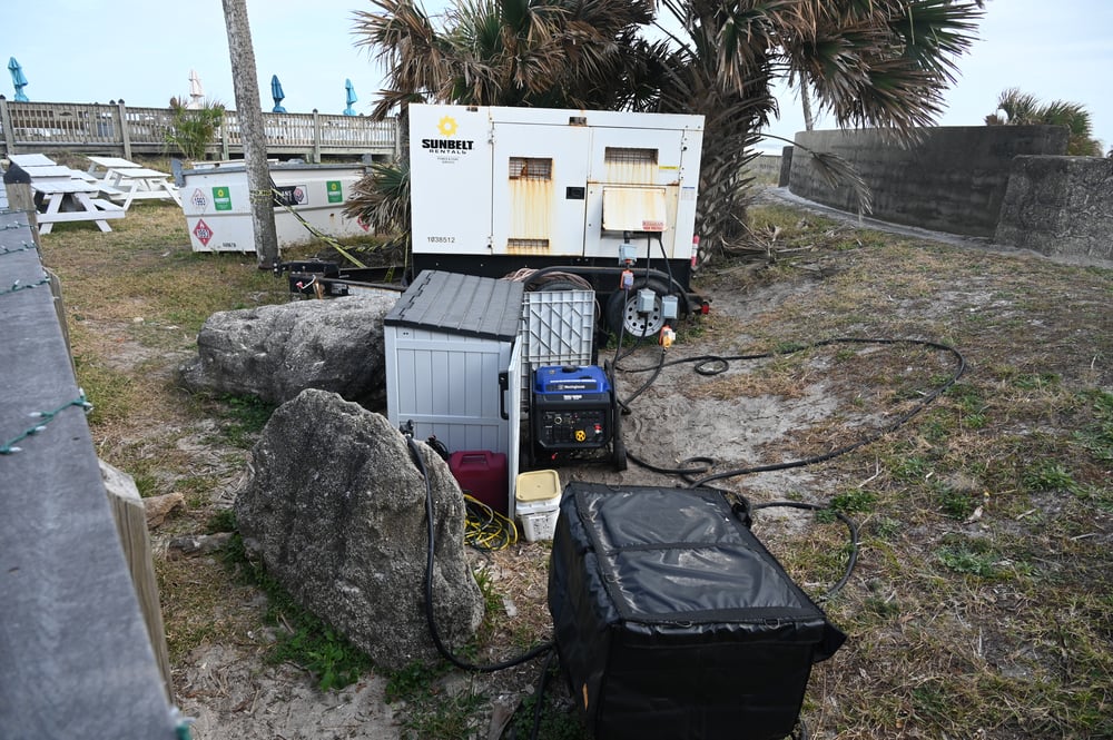 generator at Ragga Surf Cafe river to sea preserve
