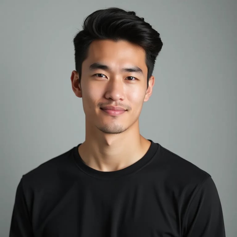 Schauspieler posiert für ein professionelles Casting-Fotoshooting