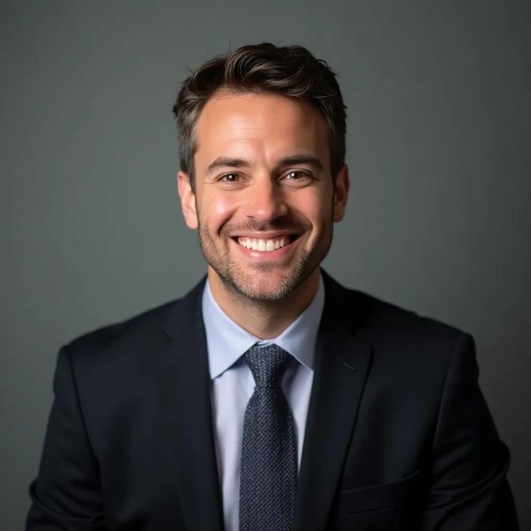 Example of a natural professional portrait on a neutral background