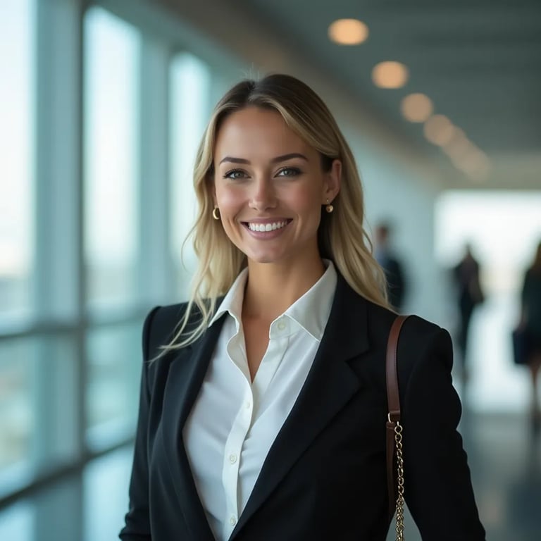 Example of a natural professional portrait on a neutral background