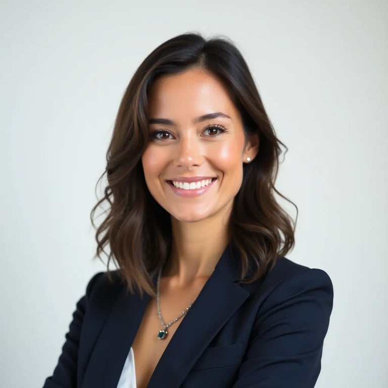 Example of a natural professional portrait on a neutral background