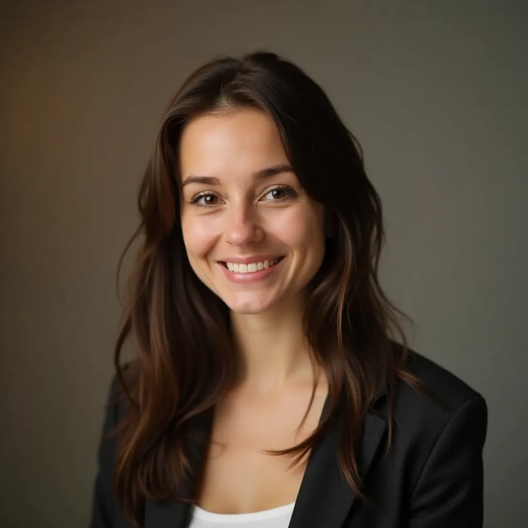 Psychologue avec une tenue professionnelle sur fond neutre