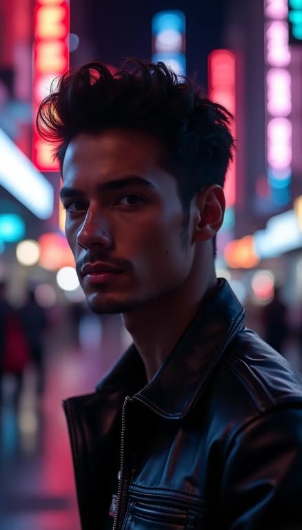 Photo example — Transform your image into a futuristic cyberpunk