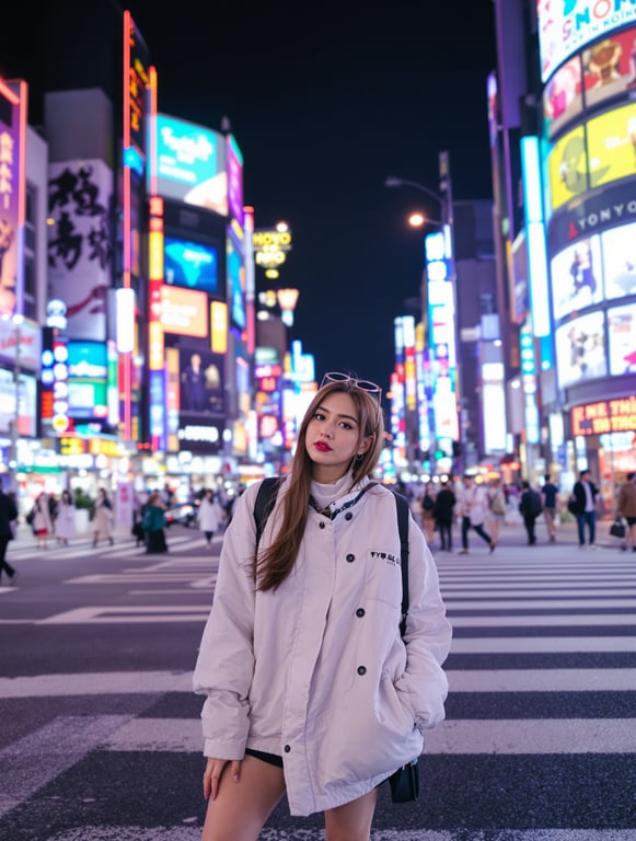 Photos IA à Tokyo : néons et culture