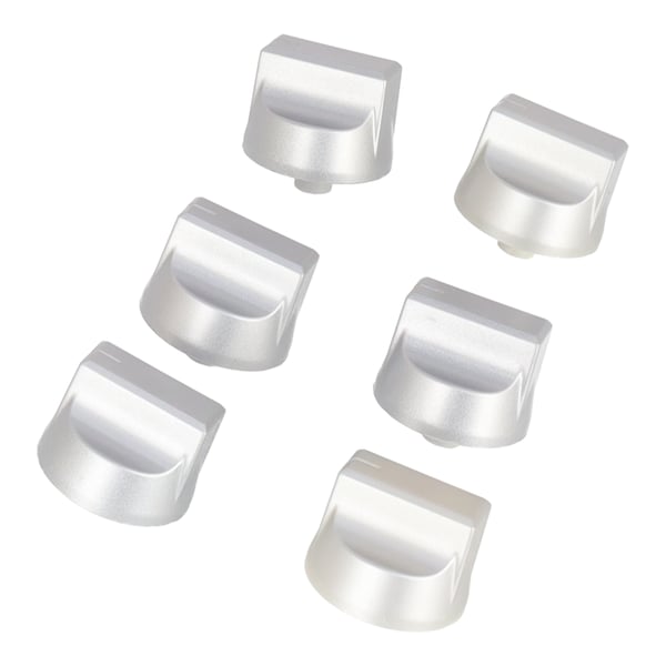 Control Knob Kit Set of 6 Silver