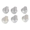 New World Cooker & Hob Control Knob Kit Set of 6 Silver - Image 3