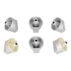 New World Cooker & Hob Control Knob Kit Set of 6 Silver - Image 8