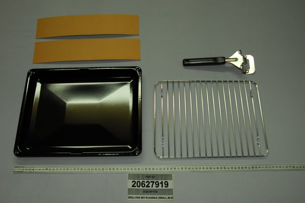 G Pan Set W Holder Wo Center Grid Black