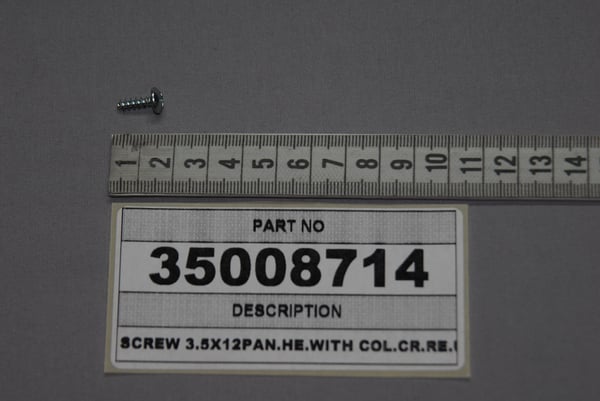 Screw,P,Rysb,3.5X12,F,St,A3B,Serrated