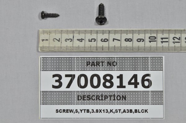 Screw,S,Ytb,3.9X13,K,St,A3B,Blck