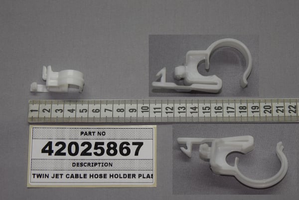 Twin Jet Cable Hose Holder Plastic
