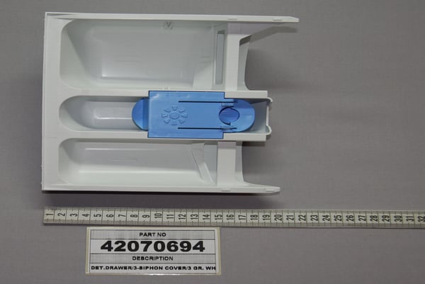 Det.Drawer/3-Siphon Cover/3 Gr. Wh