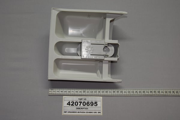 Det.Drawer/3-Siphon Cover/3 Gr. Grey