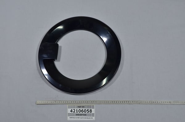 Porthole Outer Plastic/D25-Black Pb