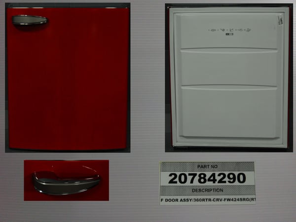 F Door Assy/360RTR-Crv-Fw (Rtrredchrom)