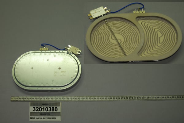 Ceran Hl Oval 230V 1000/1800W