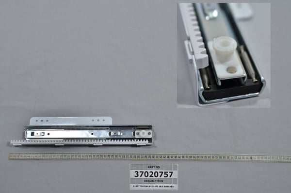 F. Bottom Rail/911 Left (W.O. Bracket)