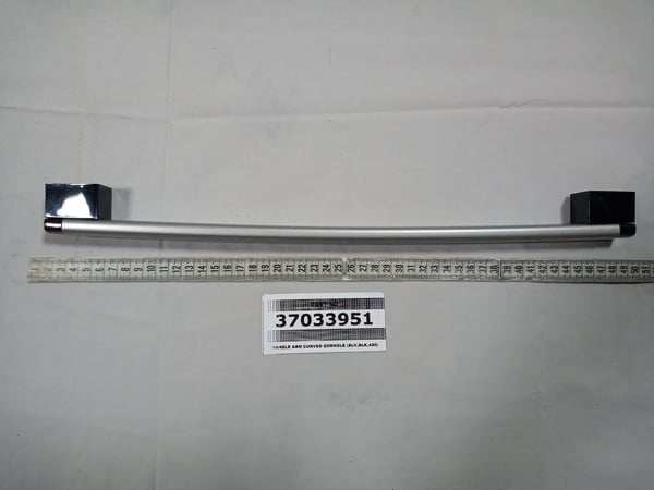 Handle Asm Curved Qdrngle (Slv,Blk,420)