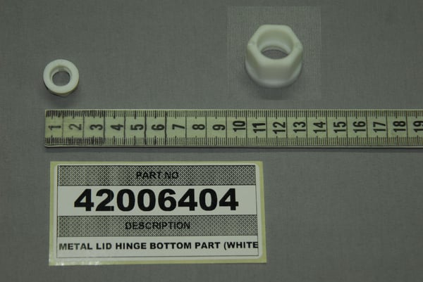 Metal Lid Bottom Plastic (White)
