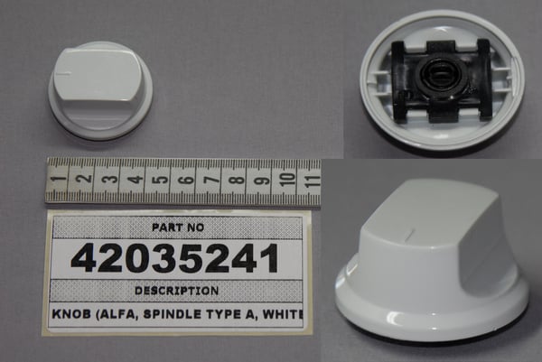 Knob (Alfa, Spindle Type a, White)
