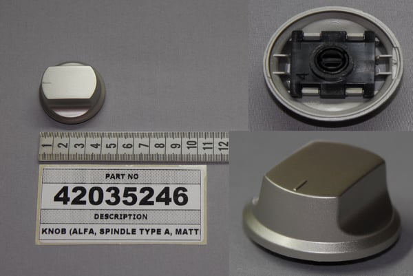 Knob (Alfa, Spindle Type a,Matte Inox)