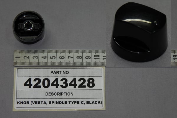 Knob (Vesta, Spindle Type C, Black)