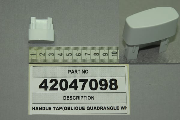 Handle Plug Curved Quadrangle (Wht,R)