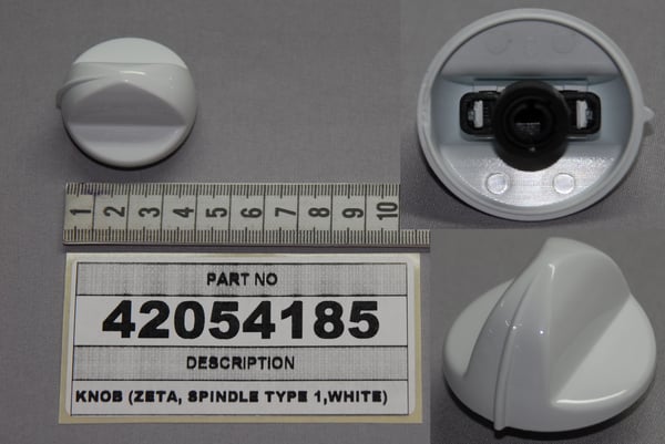 Knob (Zeta, Spindle Type 1,White)