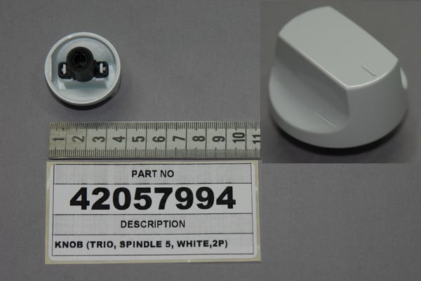 Knob (Trio, Spindle 5, White,2P)