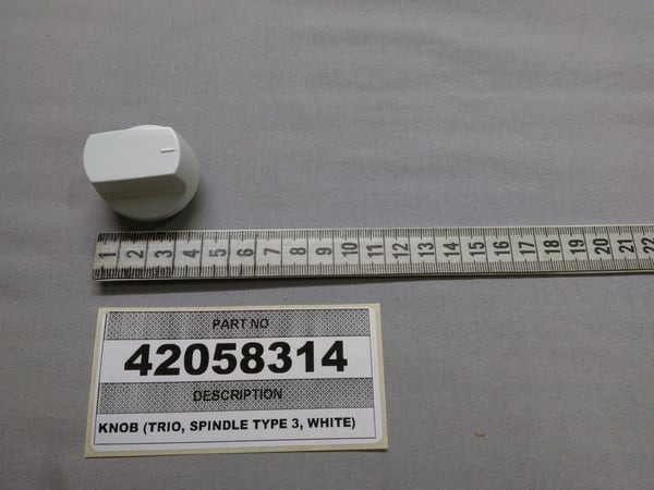 Knob (Trio, Spindle Type 3, White)