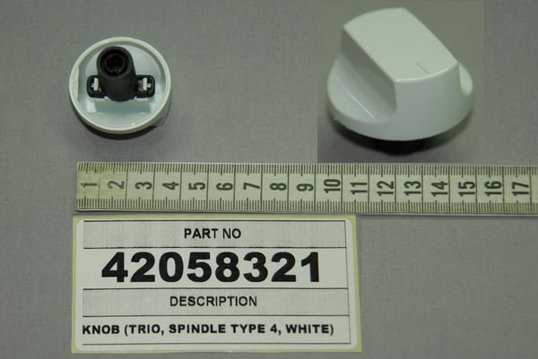 Knob (Trio, Spindle Type 4, White)