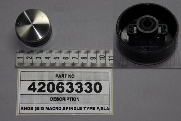 Knob (Big Macro,Spindle Type F,Black,Fc)