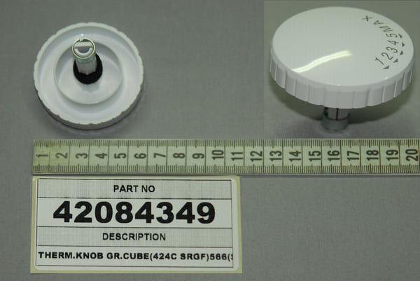Therm.Knob GR.Cube (424C Srgf) 4651 (S.W) Rv