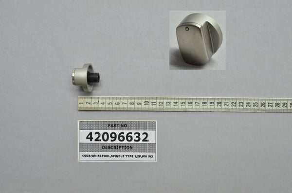 Knob (Whirlpool,Spindle Type 1,2P,Wh Inx