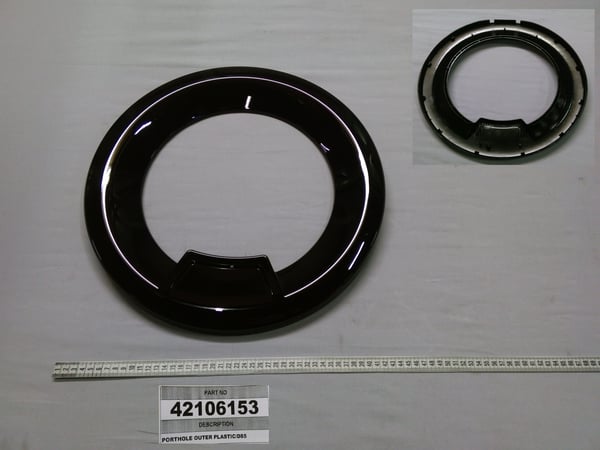 Porthole Outer Plastic/D85-Black Pb