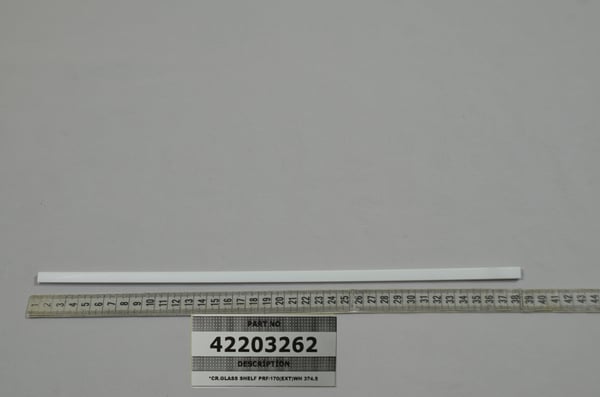 Cr.Glass Shelf Prf/170 (Ext) Wh 374.5
