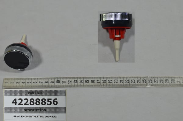 Pr.Ad.Knob GR/T/G.Steel Look-K12