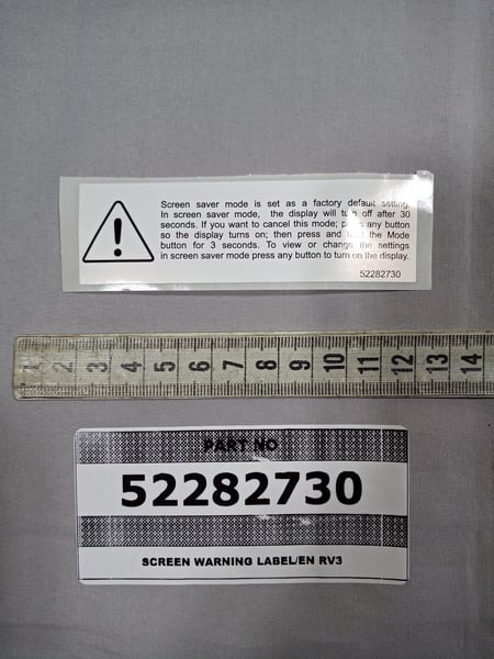 Screen Warning Label/EN RV3