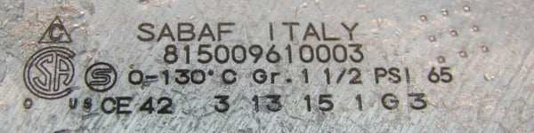 Prot.Al Gas Tap CE42 B Sabaf G20/46 RV29