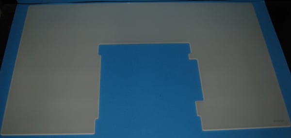 Hood Glass 340x898x6 White