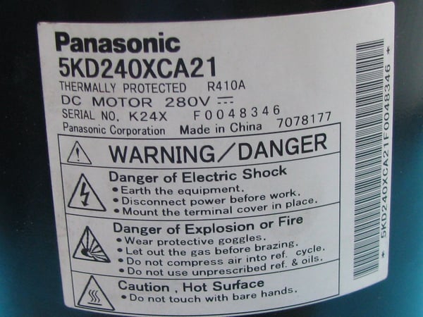 Compressor 5KD240XCA21 R410A DC 280V