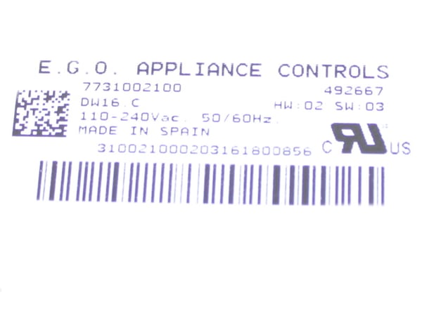 Control Unit Assy DW90.C Wh/Bl