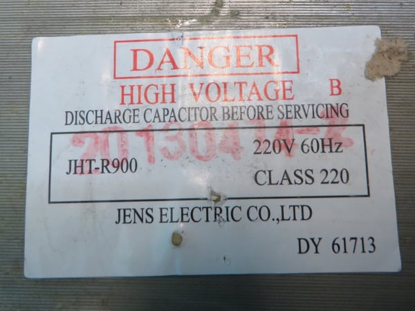 Transformer HV 900W 60HZ