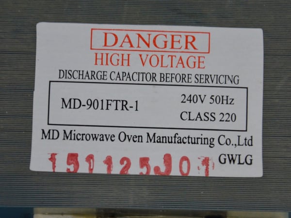 HV Transformer 900W 60HZ