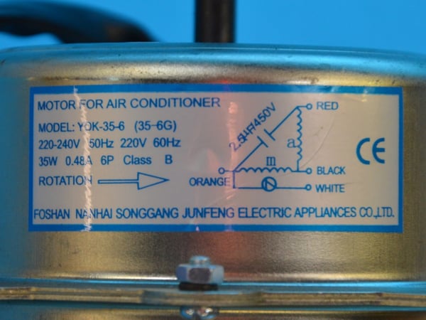 Fan Motor YDK-35-6G, 230V 50HZ"