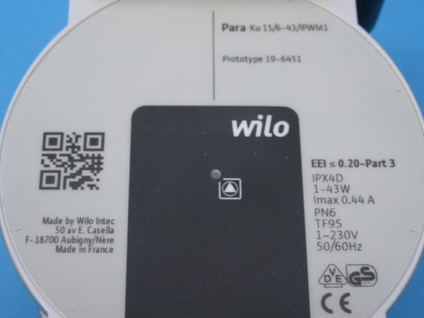 Pump Wilo Para Rs Ku 15/6 Ipwm 1-130
