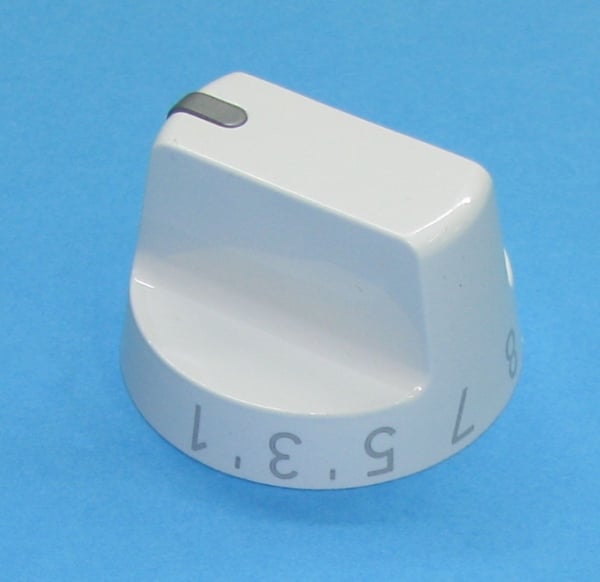 Knob Cyl 0-12 White