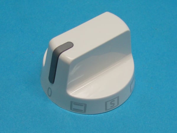 Knob Cyl 8+0 Oven White