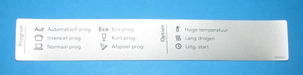 Program Label Asko D5430 Aut Nl